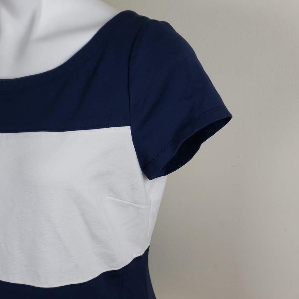Banana Republic Navy & White Striped Dress - Picture 5 of 12